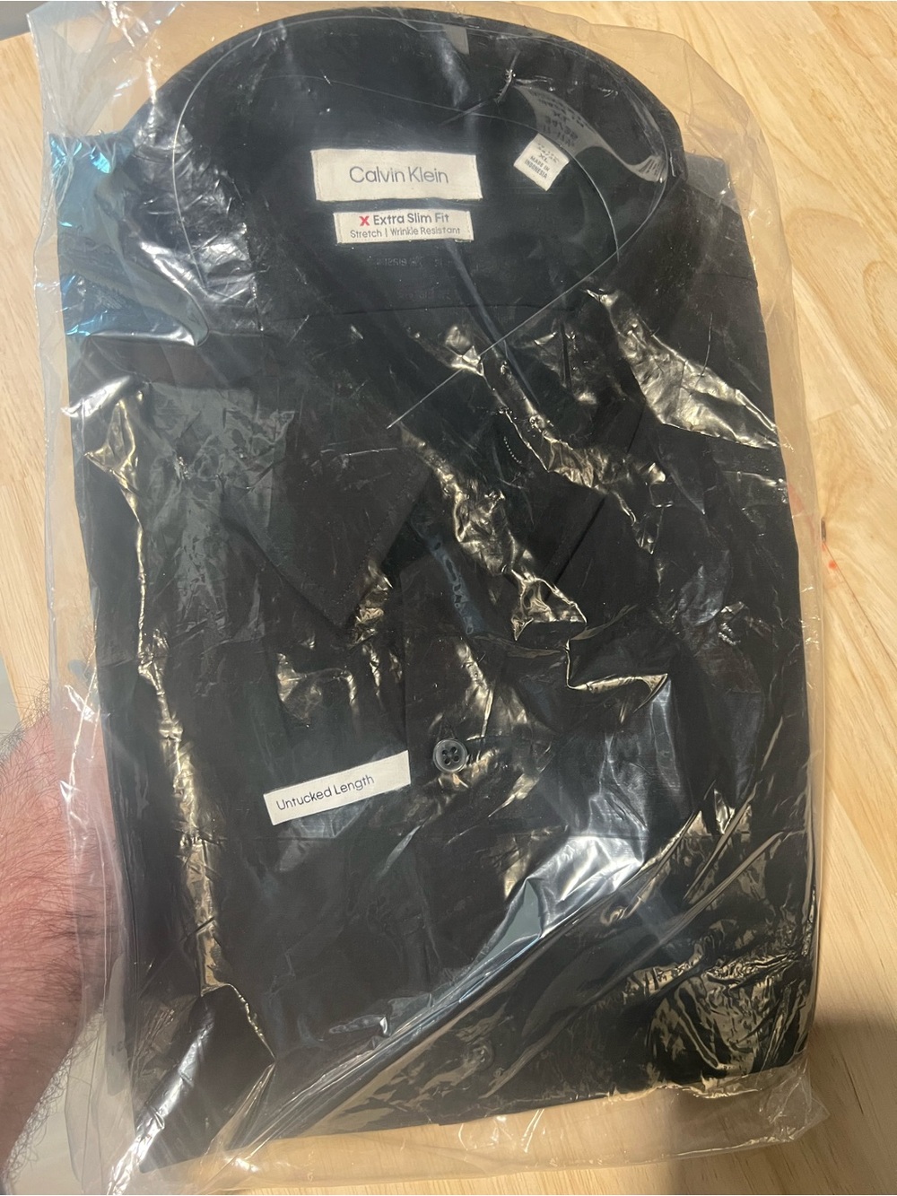 Calvin Klein Extra Slim Fit Black Dress Shirt